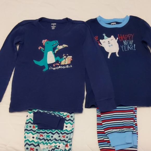 NEW Gymboree Boys Holiday Pajamas Gymmies PJs 3 4 5 7 8 yr Snowman Globe 2 Piece